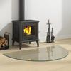 VidaXL Fireplace Glass Plate Semicircle 1000x600 Mm 324112