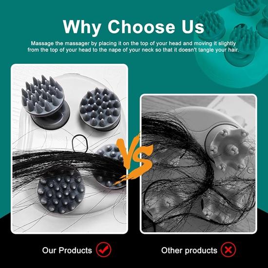 Electric Head,Scalp Massager Advance Red Light Therapy for Boost Growth Fall Control  3 Speed Mode Handheld, Body Massage,Deep Clean Stress Relaxation