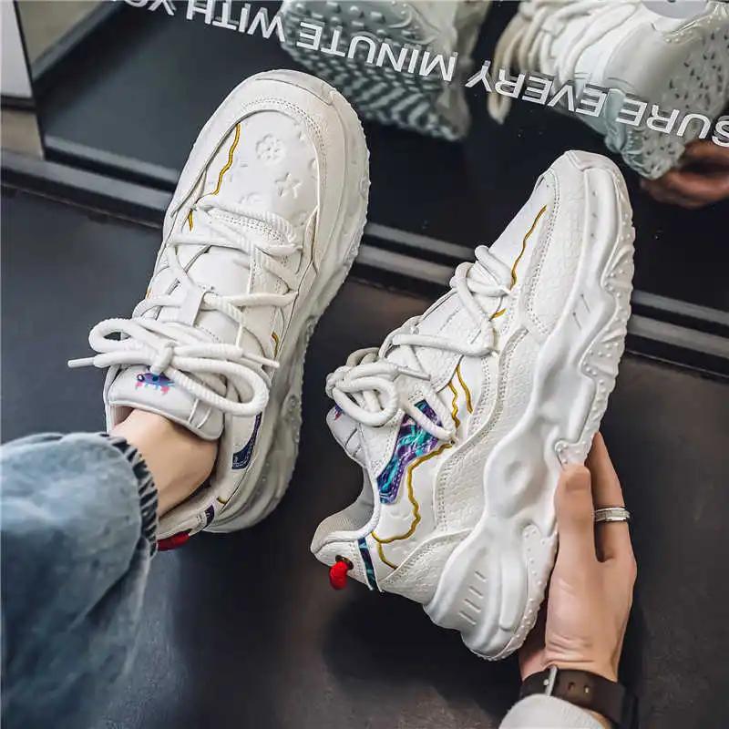 Legitimate Leather With Ties Tenis Originals Vulcanize Sneakers Cool Man White Shoes Sports New Fast 2025outdoor Funny Best