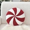 Cuscino Decorativo Festivo di Natale con Ricamo di Fiocchi di Neve e Caramelle per Arredamento Festivo della Casa