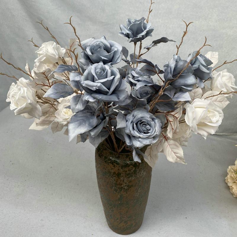 Alice Rose Silk Floral Arrangement For Wedding Decor And Home Staging Props