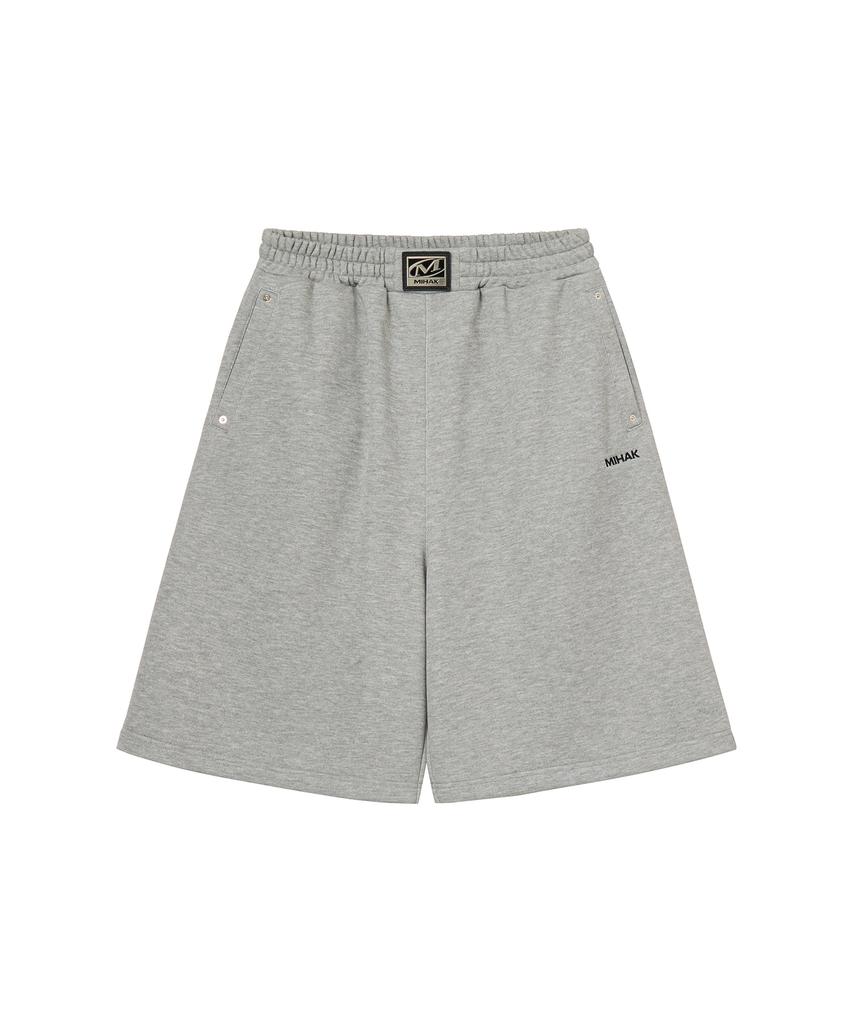 Mihag Metal Plate Bermuda Pants (Gray)