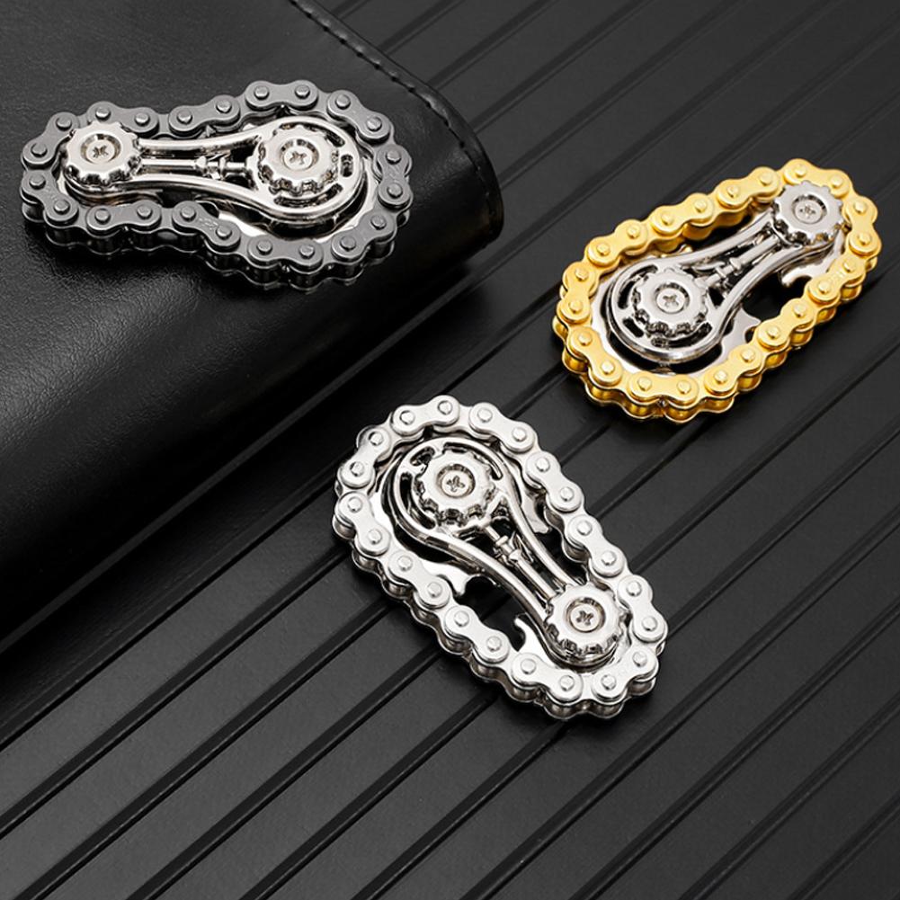 1/2PCS Portable Metal Gear Fidget Spinner Alloy Finger Gyro Stainless Steel Bearing Stress Relief Anti-Anxiety Focus Toy