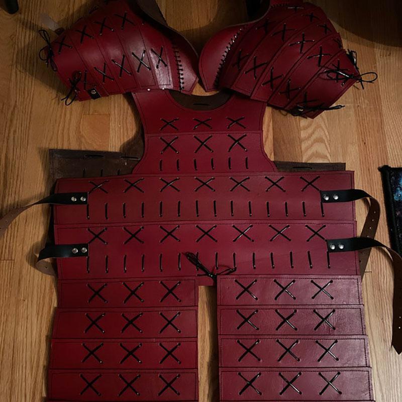 Medieval Steampunk Ronin Samurai Leather Chest