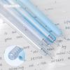 4pcs/set Jelly Clear Retractable Pens Set Stress Relief 0.5mm Black Ink Pens for Students Smooth Writing Exam School Supplies