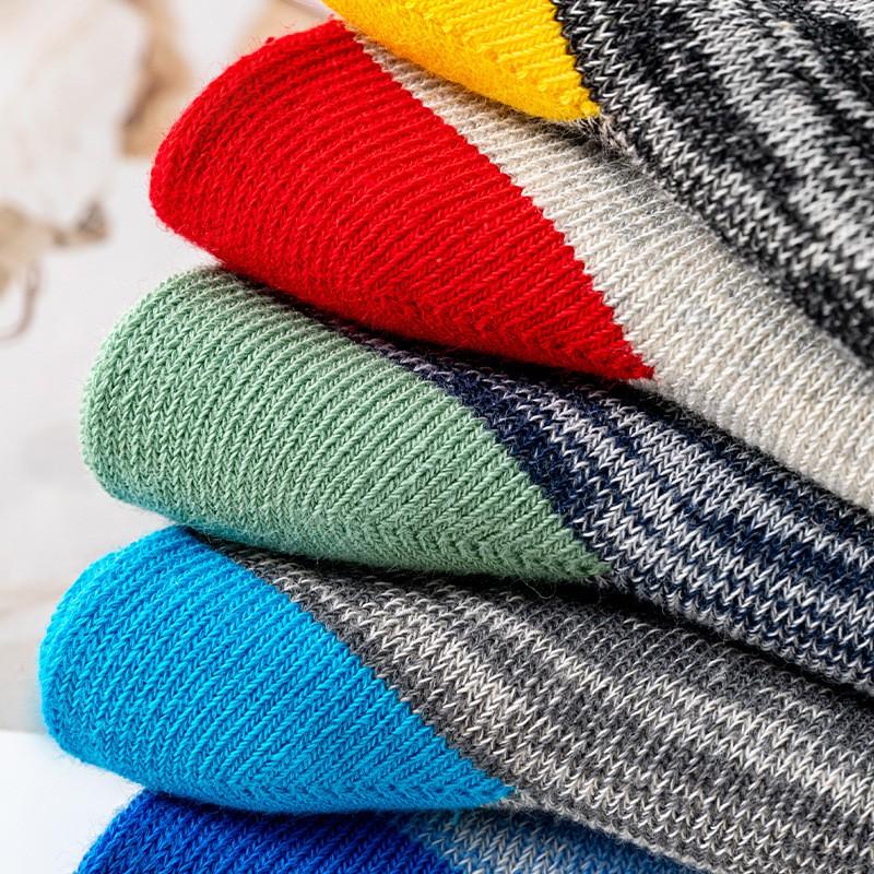 Kids Cotton Mid-Calf Socks Breathable Absorbent Anti-Odor School Home Indoor Use In 10 Colors
