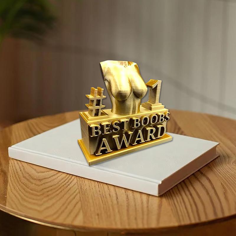 Best Ass Award Creative Best Boobs Award Gold Ornament Trophy Statue Funny Creativity Resin Home Decorations Gifts