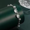 Gorgeous Female Bracelet 925 Sterling SIlver Apricot Leaf Beads Bracelet for Women Double Layered Hand Wedding Jewelry Pulseira