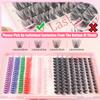 Hot Melt Single Cluster Diy Colored False Eyelashes Halloween 392 Tufts Eyelash Book Large Capacity Dd Curly Eyelashes