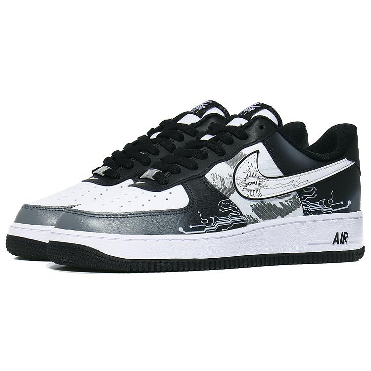 Nike Air Force 1 Low top Skateboard Shoes Men's White Black DV0788-001(Team10-AI-)