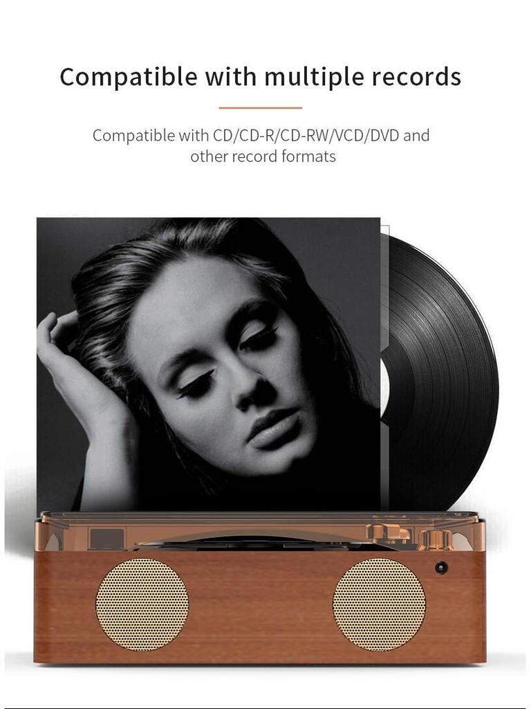 Bluetooth Retro CD Player & Speaker - Portable Home & Birthday Gift