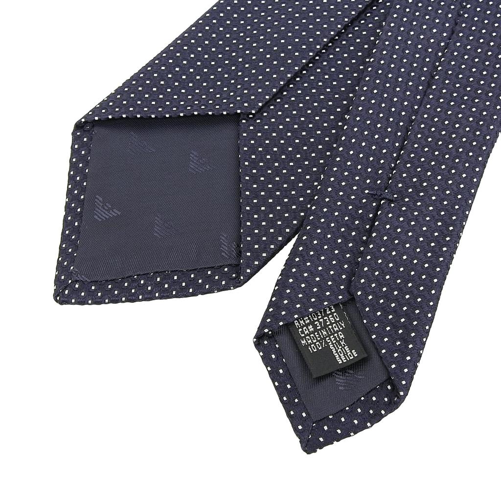 Pristine EMPORIO ARMANI tie Dot Pattern Navy silk mens 340075 Used