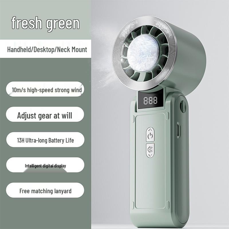 Portable Rechargeable Handheld Mini Fan with Folding Neck and Semiconductor Cooling