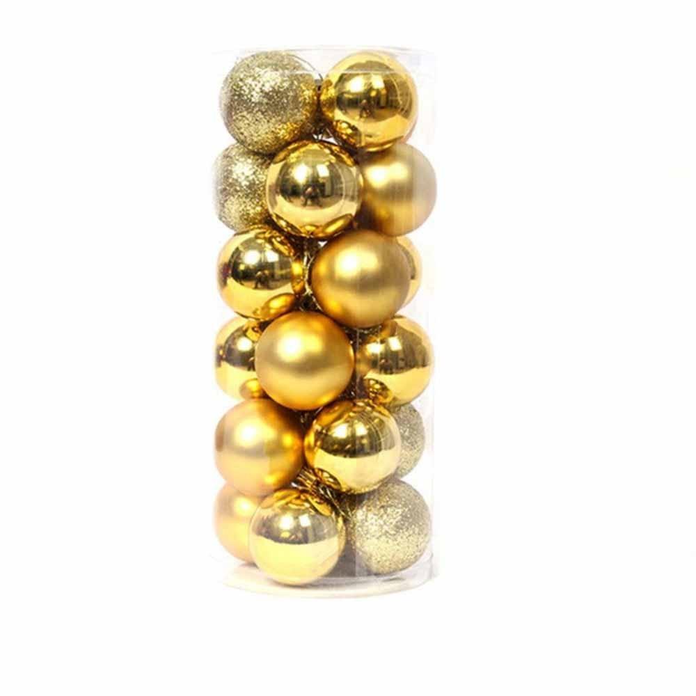 24Pcs Plastic Christmas Balls 3/5CM Xmas Tree Baubles Christmas Tree Ornaments  Xmas Tree