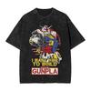 Anime Mobile Suit Gundam Harajuku Washed Vintage Vintage T-Shirt Cotton Men Streetwear Oversized Women Short Sleeve