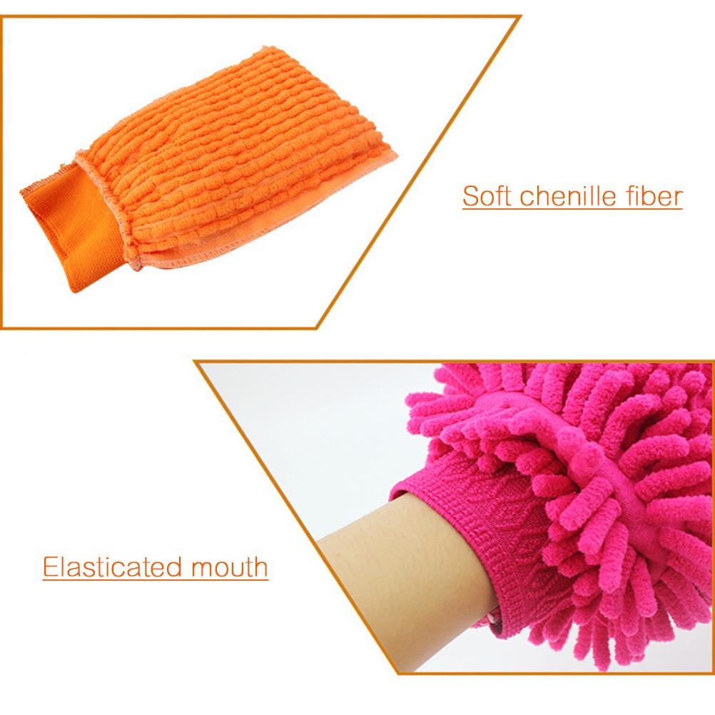 Double Sided Chenille Microfiber Thicken Scratch Free Car Washing Gloves