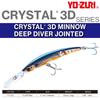 Crystal 3D Minnow Deep Diver Jointed 130mm PK Scent YO-ZURI F1155-PK (Flow Pink)