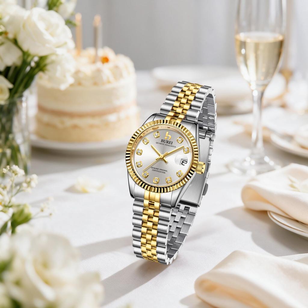 BUREI Women's Analog Waterproof Quartz Watch - Popular and Simple Design