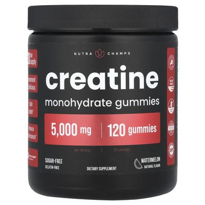 Kreatin Monohydrat Gummibärchen, Wassermelone, 120 Gummibärchen (1.250 mg pro Gummibärchen)
