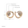 New  Rose Gold Color Drop Earrings For Women Unusual Colourful Natural Zircon Flower Earrings Fashion Vintage Jewelry