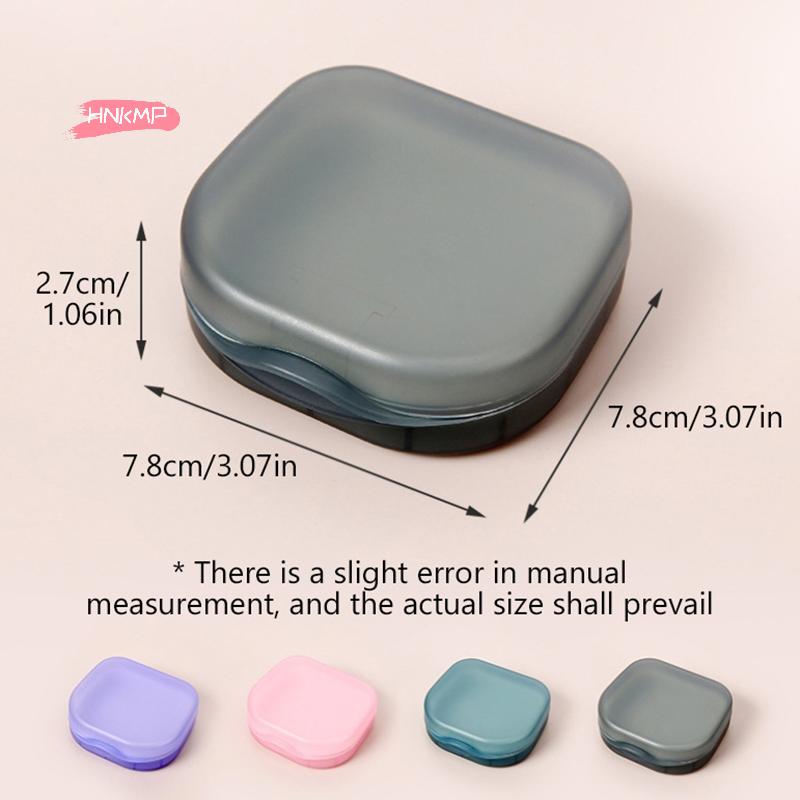 Portable Denture Storage Box Elderly Invisible Braces Orthodontic Retainer Case Dustproof Container with Cover for False Teeth