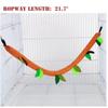5Pcs Hamster Sugar Glider Hanging Cage Accessories Set Leaf Wood Design Small Animal Hammock Channel Ropeway Swing