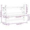 VidaXL Wall Shelves with Bars 2 Pcs Black 40x25x30 Cm 836238