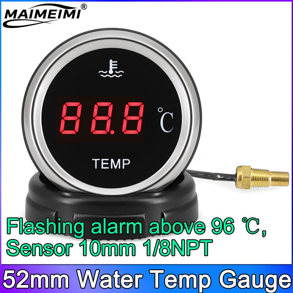 2" 52mm Car Motorcycle Fuel Gauge LED Fuel Level Moto Meter 240-33ohm 0-190ohm Gauge Oil Press Hours Water Temp Voltage