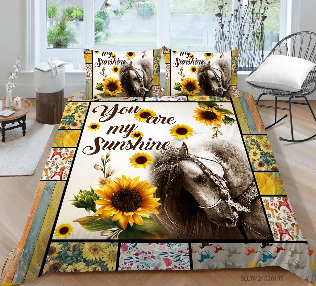 Set da letto 3D con stampa di animali, Piumino e federe per camera da letto 2 pezzi/3 pezzi AU240 * 270 Oversize Decorazione per la casa