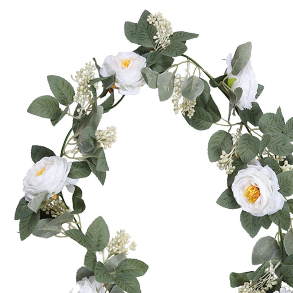 Artificial Camellias Flowers Vines Hanging Greenery Wall Flower for Christmas Ceremony