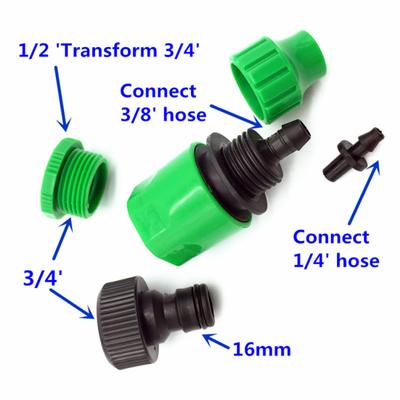 Manguera de agua para riego agrícola, conector rápido, adaptador de pezón, herramienta de jardín
