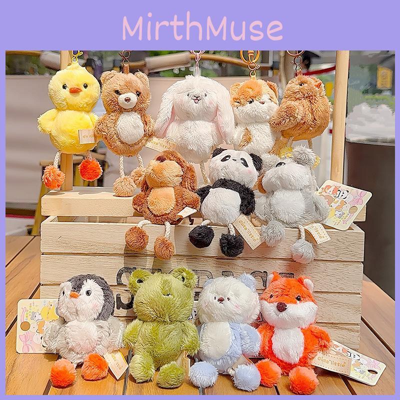 Penguins Rabbits Ducks Bears Cats Animal Pulling The Feet Plush Keychain Gift
