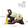 Aris & Juno Liuli Handgefertigte Glasierte Glückskürbis-Skulptur, Chinesisches Glückssymbol für Zuhause, Büro, Schreibtischdekoration, Feng Shui Wohlstandsschmuck,