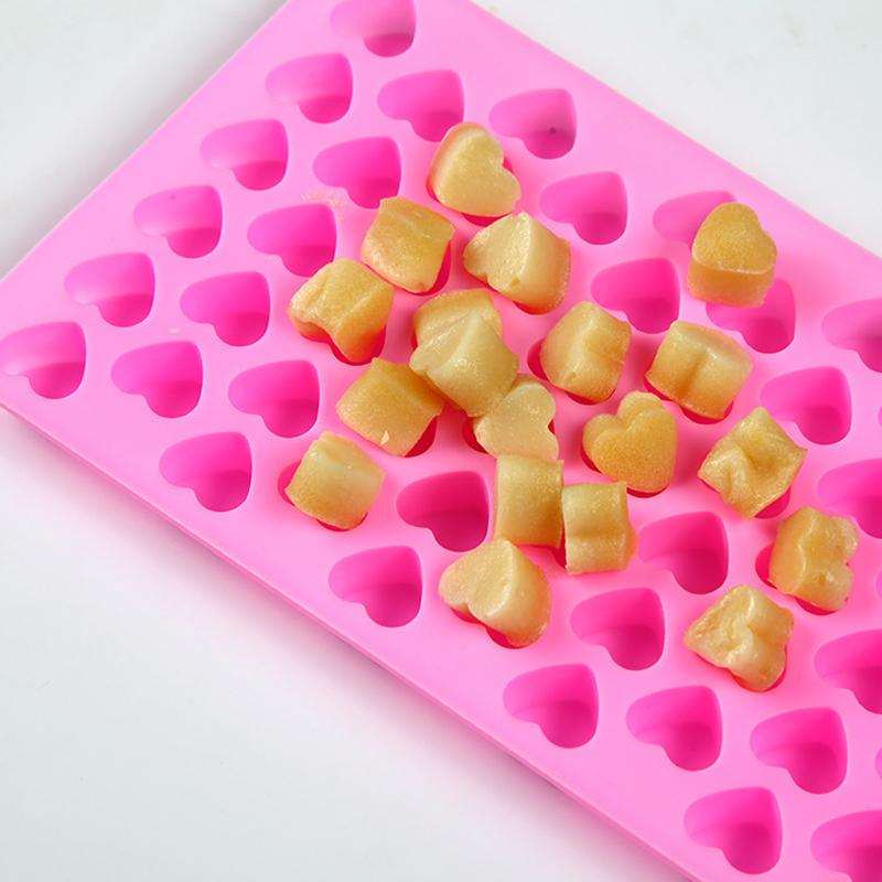 55 Holes Heart Cake Chocolate Cookies Baking Mould Ice Cube Soap Mold Bake Tools