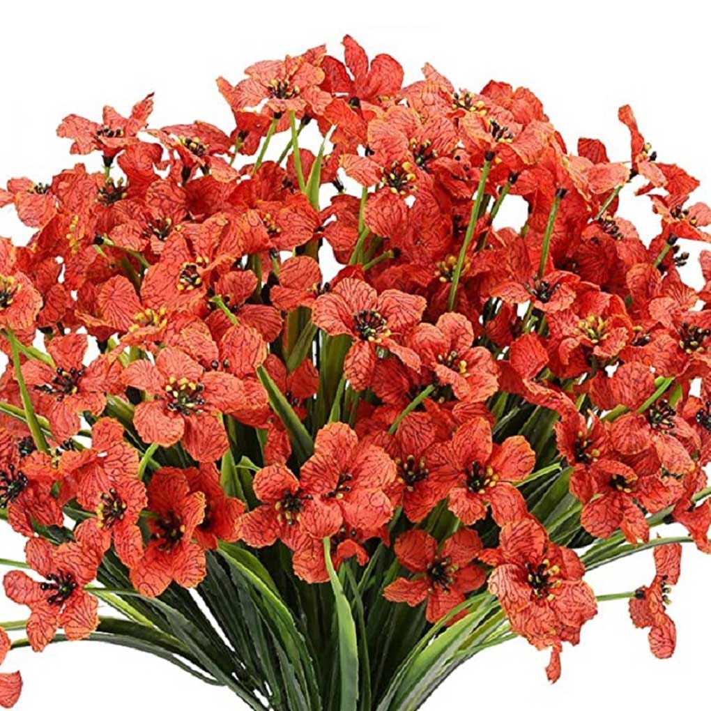 

Букет штучних квітів Яскрава штучна рослина Декорація Садовий орнамент Декор для дому в приміщенні Декоративний реквізит Весільна прикраса sunset red