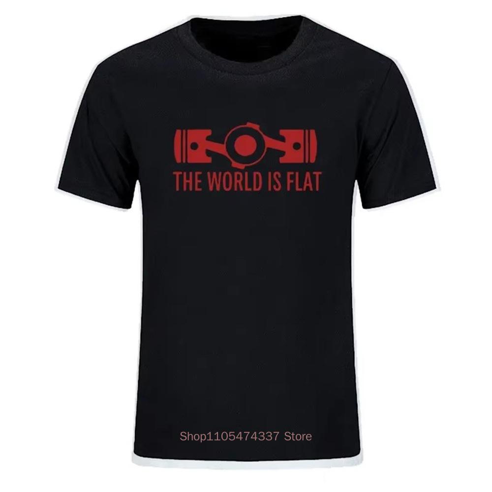 Neues Sommer The World Is Flat Engine T-Shirt Kurzarm Benutzerdefiniertes T-Shirt Stil Unisex Rundhals Baumwoll-T-Shirt Mode Streetwear T-Shirts