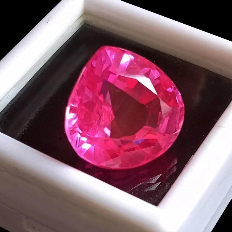 Fabulous Natural Pink Sapphire 12+ Ct Pear Cut Certified Loose Gemstone