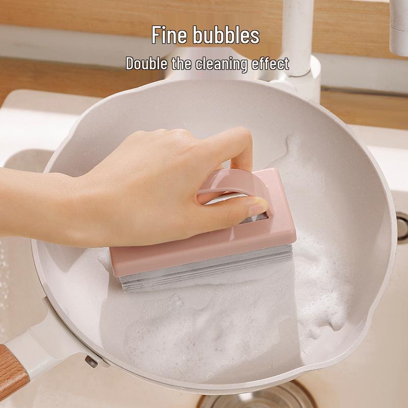 Handheld Bathroom & Kitchen Scrubber with Handle - Tile & Dishwashing Brush