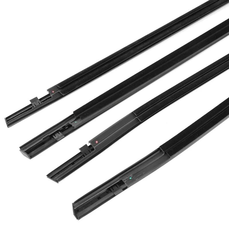 4PCS Car Window Weatherstrip Glass Window Rubber Seal Moulding Trim for Honda Civic 2006-2019