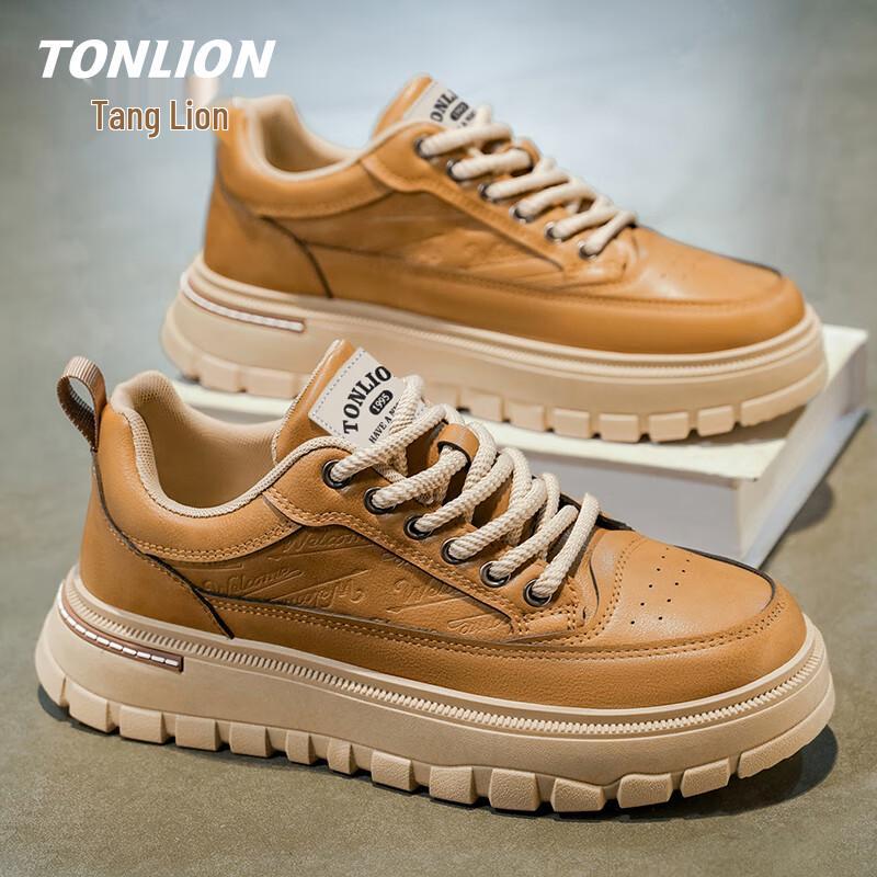 TonLion Men s Casual Platform Sneakers 41 пшеничный