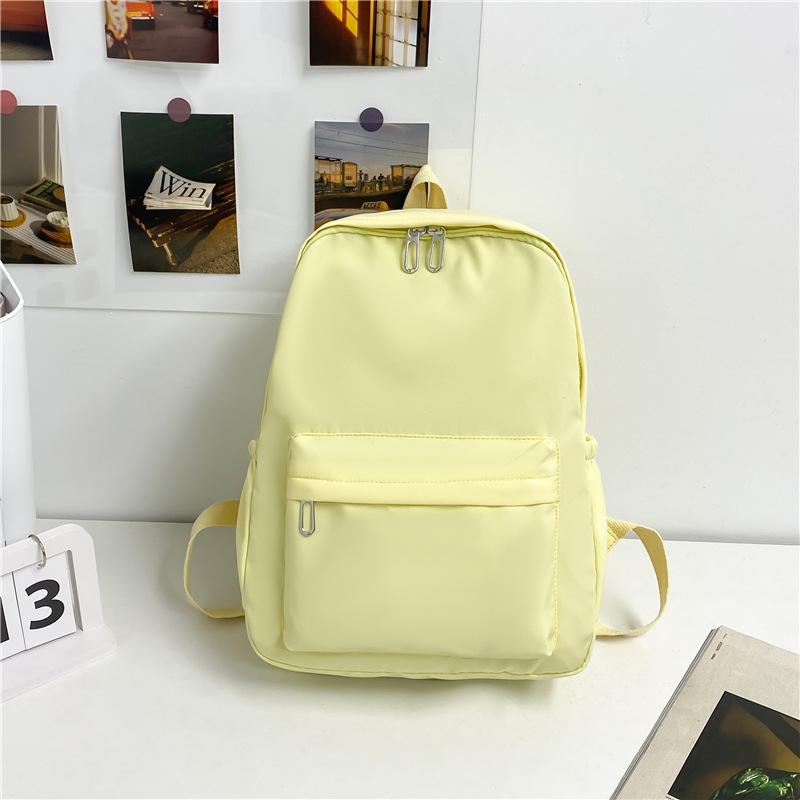 New Korean Style Large Capacity Versatile Backpack For Teen Girls Minimalist Solid Color School Bag Fashionable Student Backpack