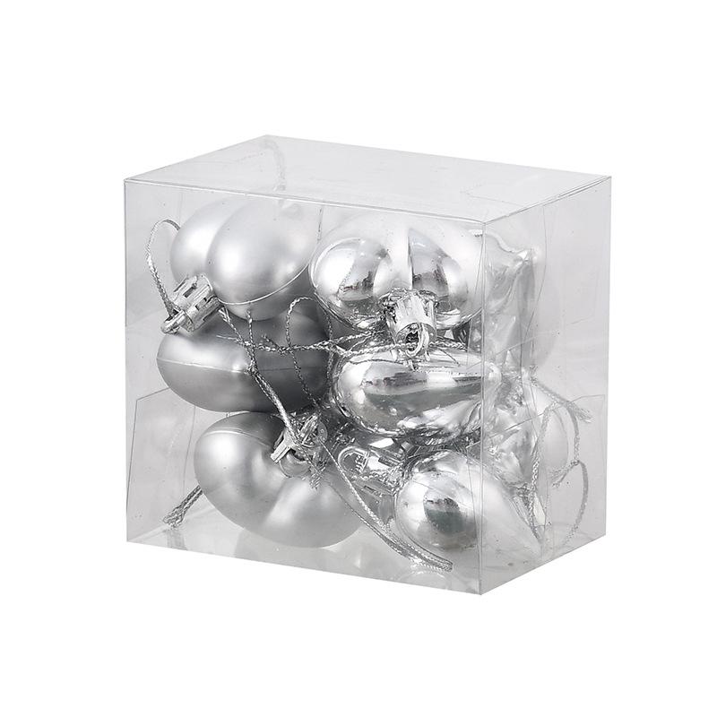 12Pcs 4.5CM Christmas Balls Decorations Christmas Tree Ornaments Ball Hanging Pendants Home Party Decor New Year Navidad Decor