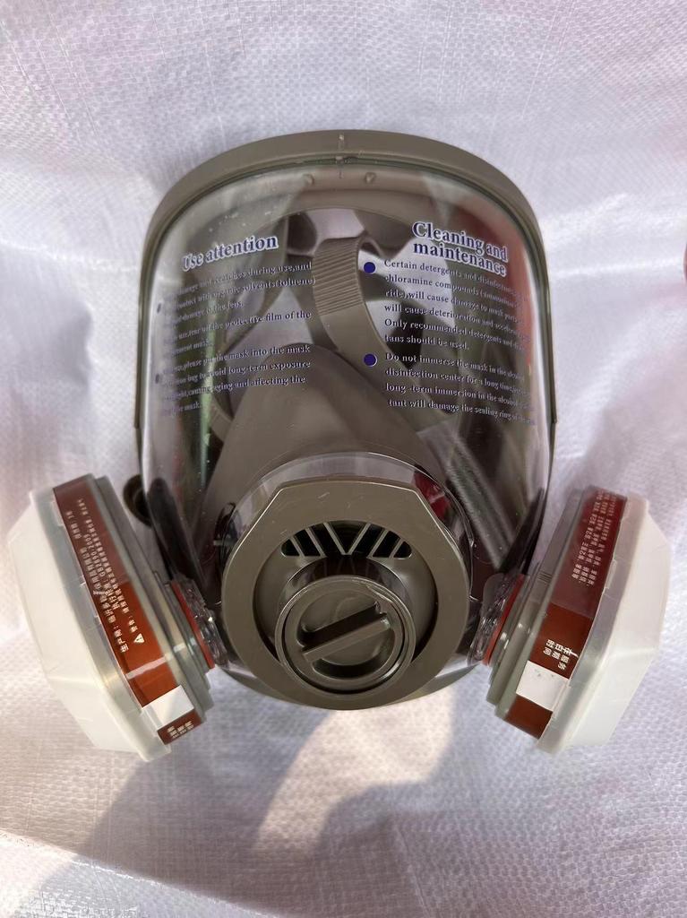 6800 Large Facepiece Gas Mask: Anti-Toxic Protection for Spray Painting, Chemical Industry, Pesticide Application, Wide Field of View Dust Defense.