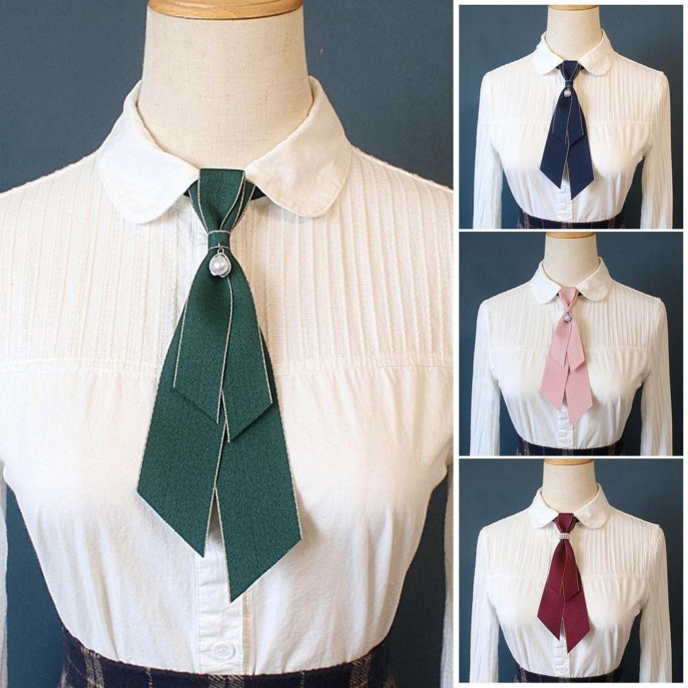 Detachable Necktie Pre-tied Bowknot Brooches Elegant Necktie Shirt Collar Pin Jewelry Accessories