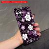 2DFlat Samsung Phone Case Purple Floral Pattern Phone Case Applicable To Galaxy S22 S23 S24 S25ULTRA S26 A12 A13 A14 A15 A16