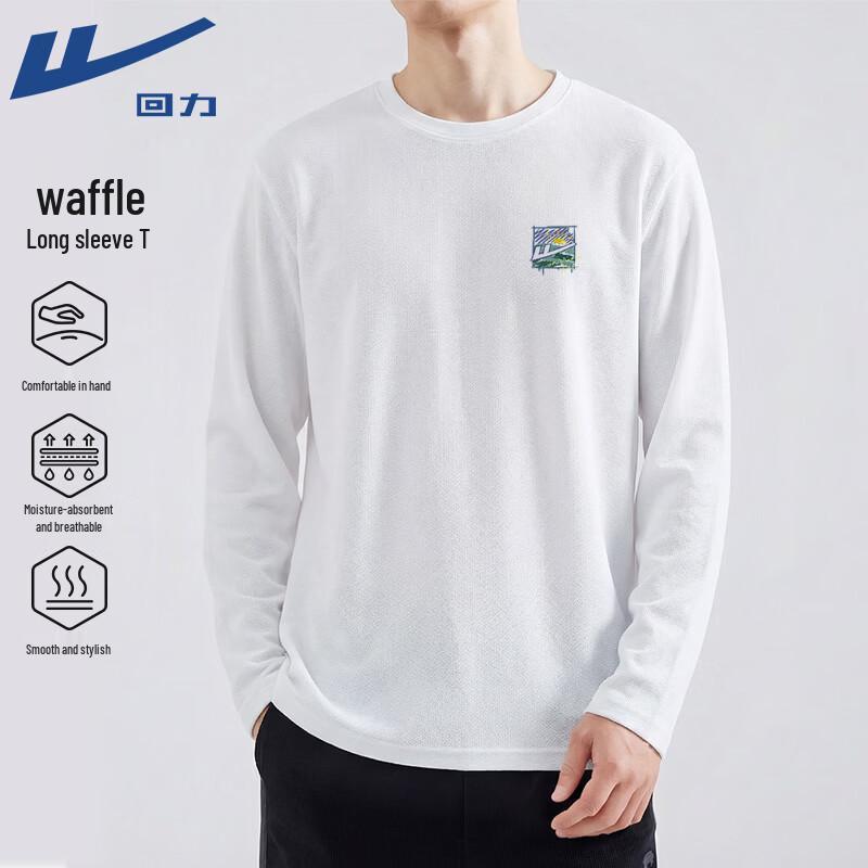 Warrior Men s Waffle Knit Long-Sleeve Crew Neck T-Shirt M