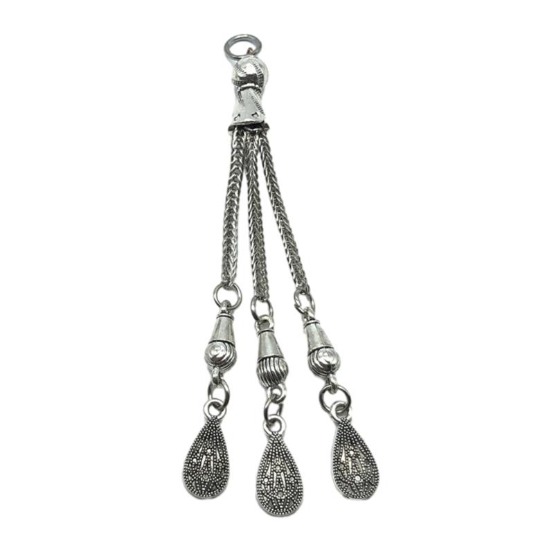 Antique Silver Plated Necklace Connectors Metal Brushes Pendant Accessories DIY Handmade Jewelry Making Supplies
