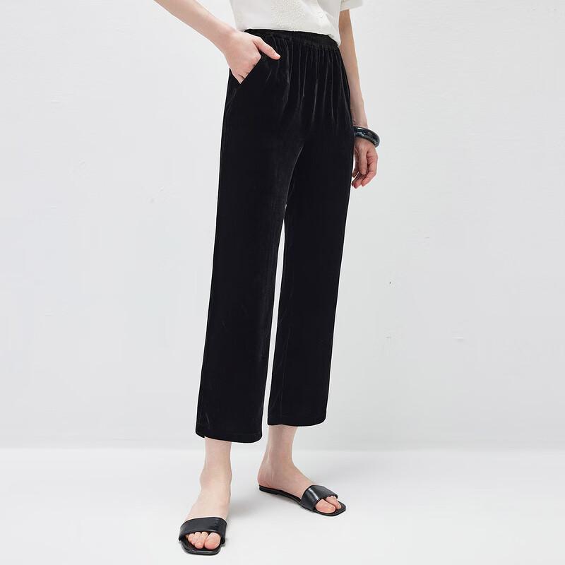 Women's Silk Straight-Leg Trousers