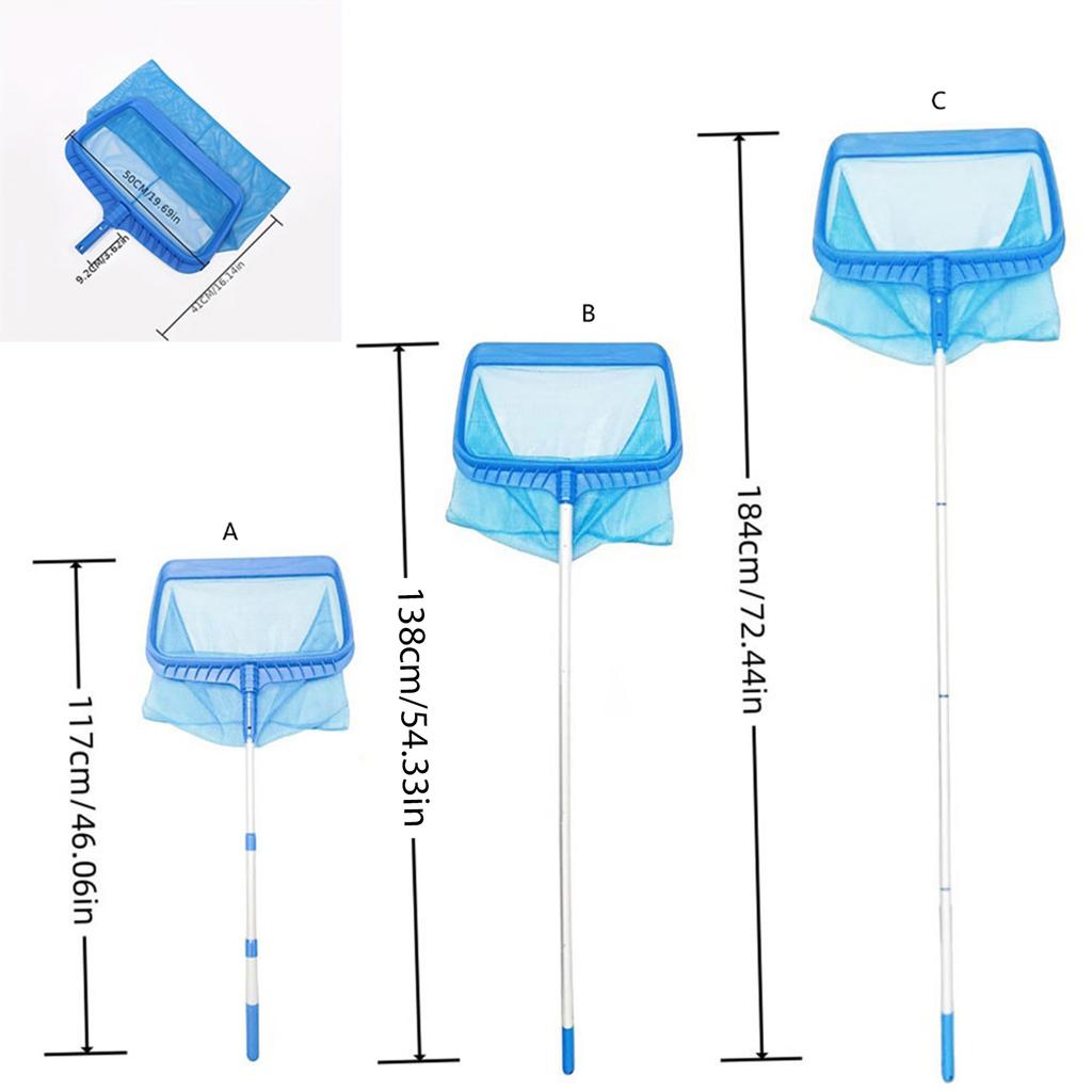 Pool Skimmers Net Aluminium Pool Cleaner Swimming Pool Leaf Cleaning Net Fine Mesh Rake Net Supplies for Pond Fountains