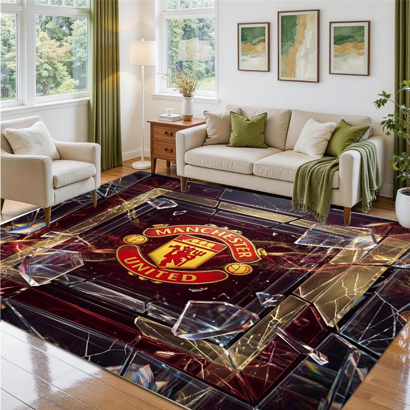 Manchester United Design Kristall Samt Teppich Weiche Dekorative Matte für Schlafzimmer Eingang
